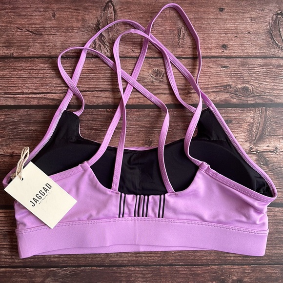 JAGGAD | Strappy Crop Bra in Violet/Black - Picture 6 of 7